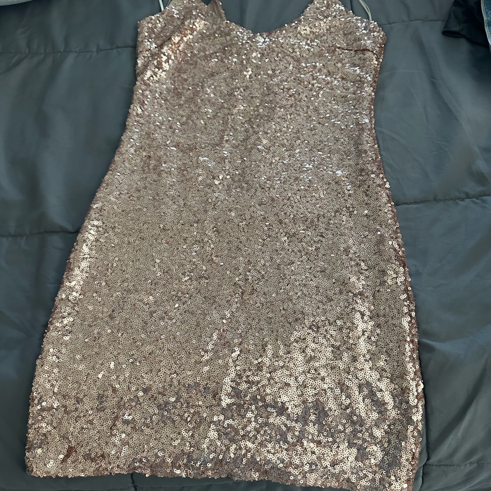 Hot Miami Styles Gold Sequin Top